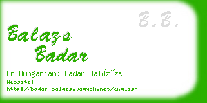 balazs badar business card